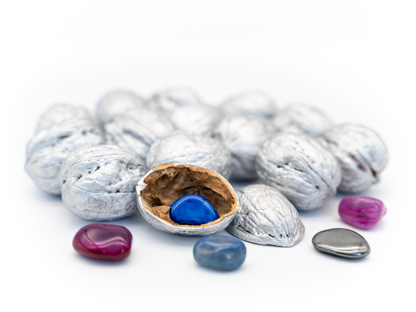 30 Überraschungsnüsse Silber