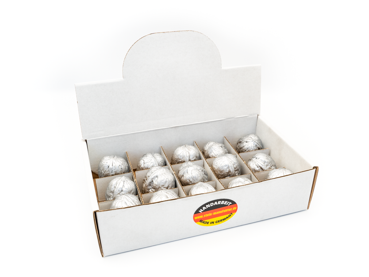 Display Überraschungsnüsse Silber