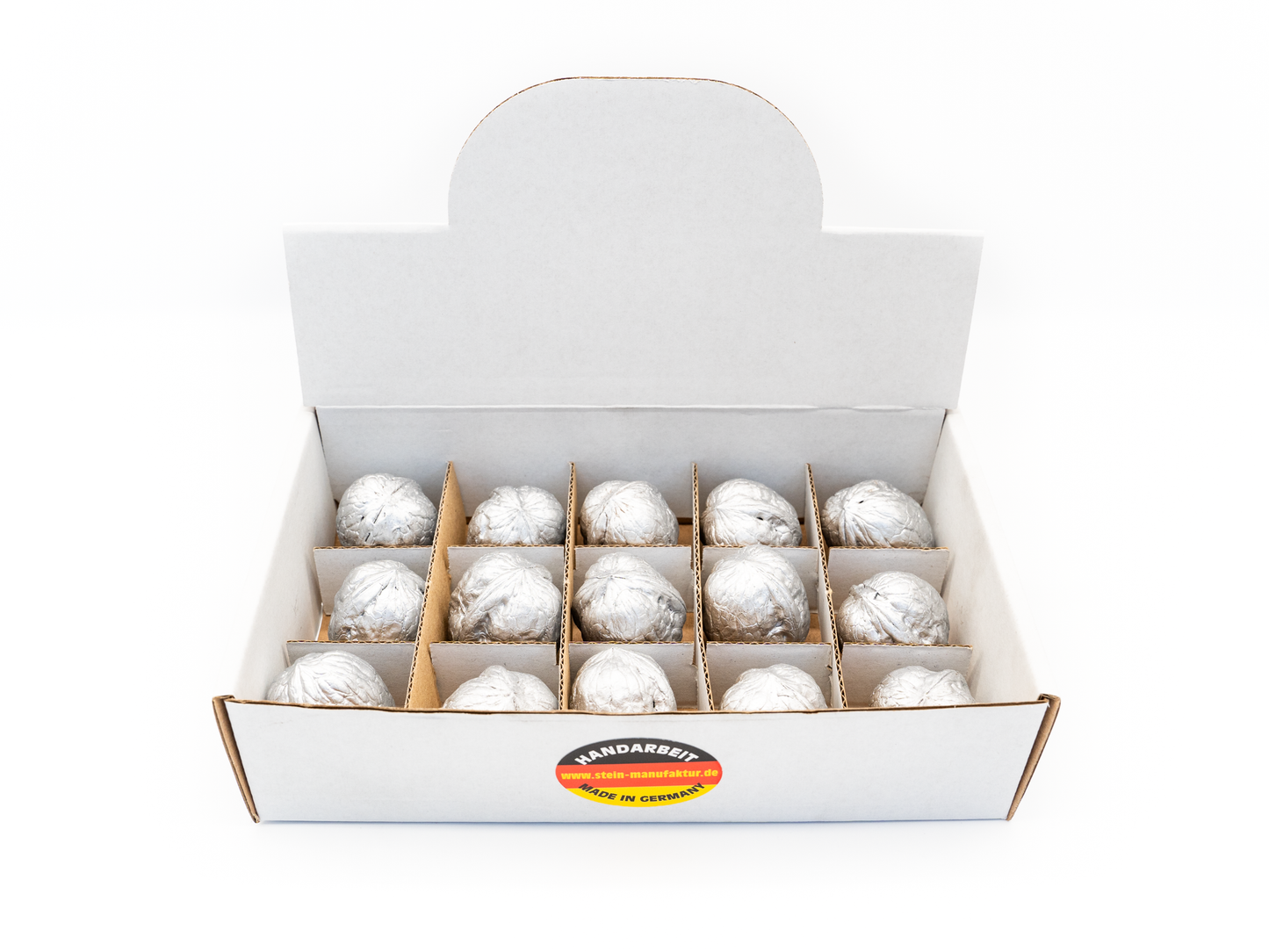 Display Überraschungsnüsse Silber